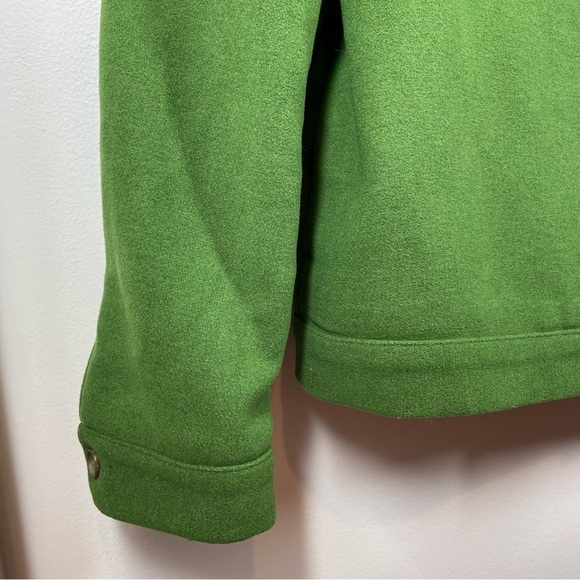 ASOS Women’s Wool Blend Long Sleeve Button Down Pea Coat Size XL Green - Picture 2 of 15